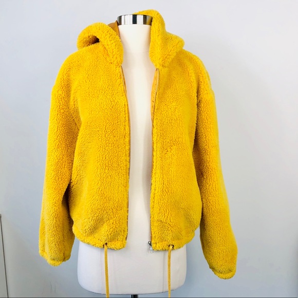 yellow teddy jacket